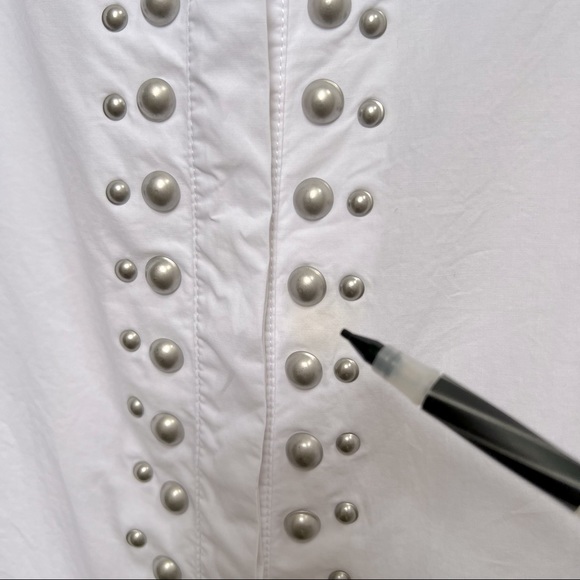 NSF Studded White Button Down - Picture 7 of 8